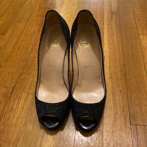 Christian Louboutin glitter heels